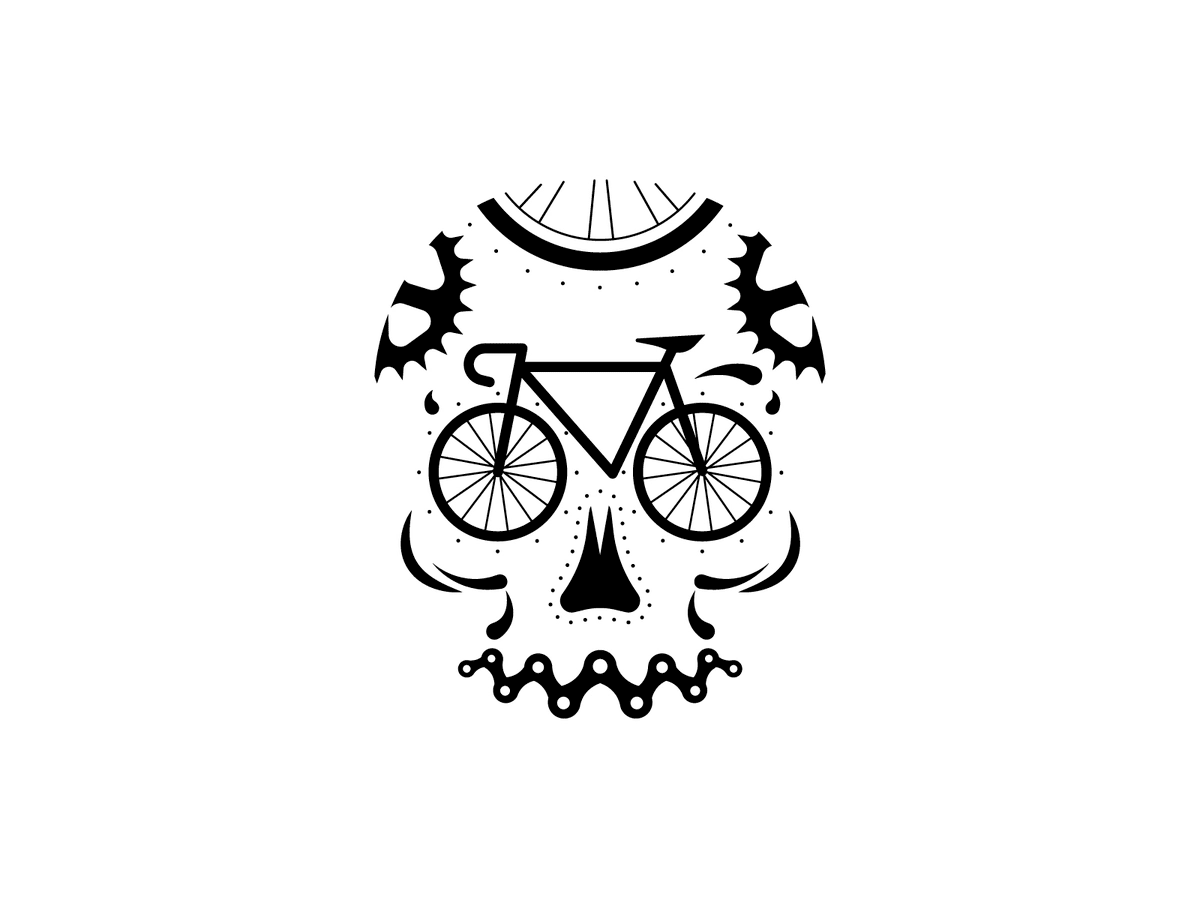 Logo Crâne + vélo